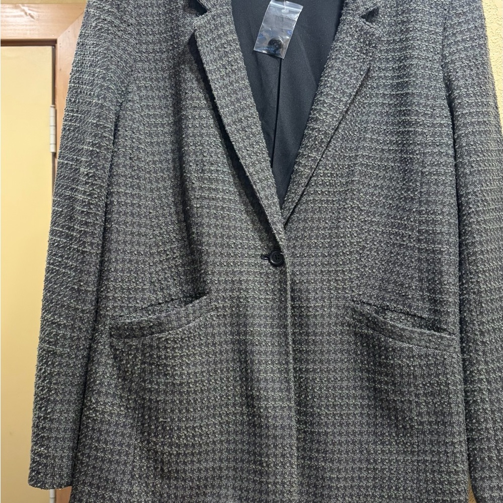 Candace Bure Green /blackHoundstooth Blazer Sz S